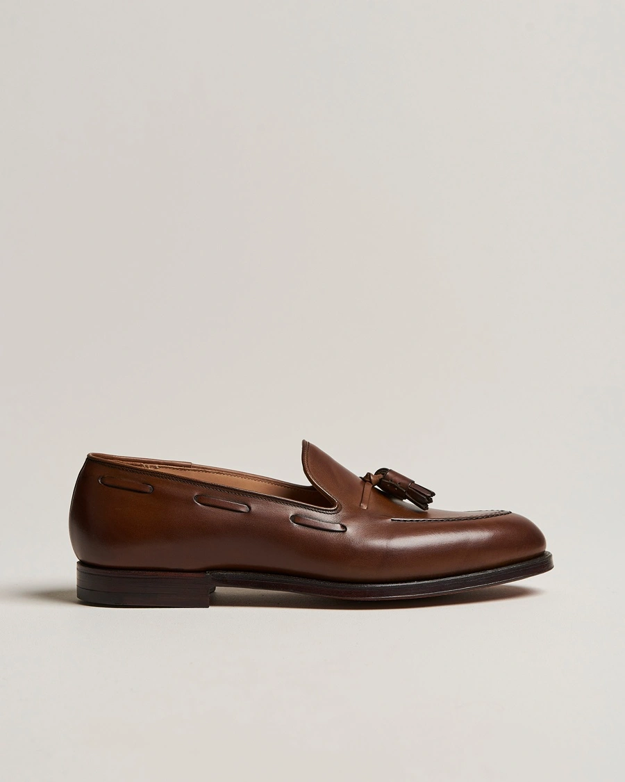 Crockett & Jones Cavendish Tassel Loafer Dark Brown Calf – Brun