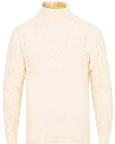  Aran Knitted Rollneck Cream