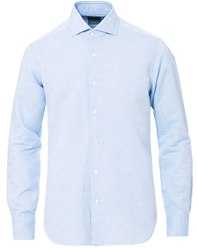  Dandylife Slim Fit Cotton/Linen Shirt Blue