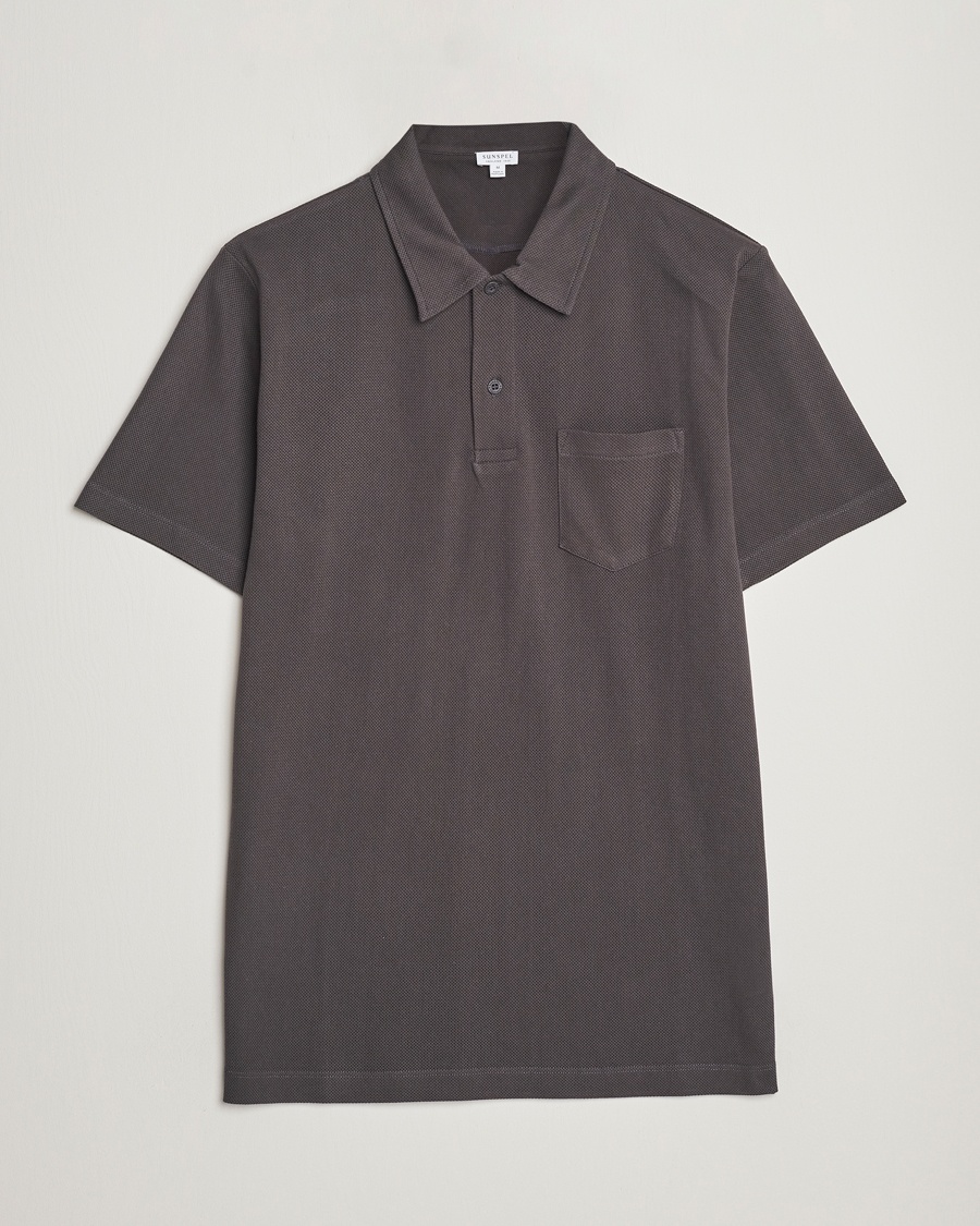 Herre |  | Sunspel | Riviera Polo Shirt Charcoal