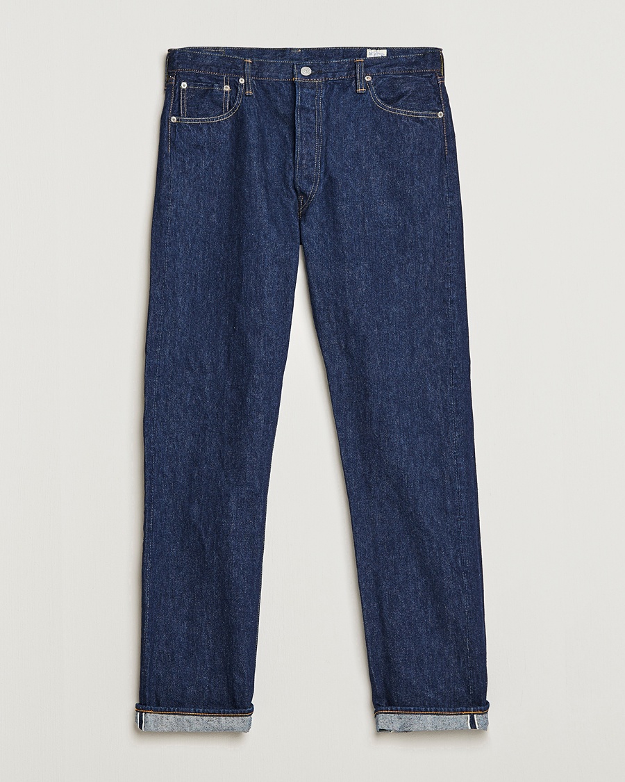 orSlow Tapered Fit 107 Selvedge Jeans One Wash – Blå