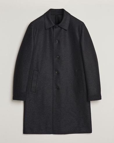 black mackintosh coat