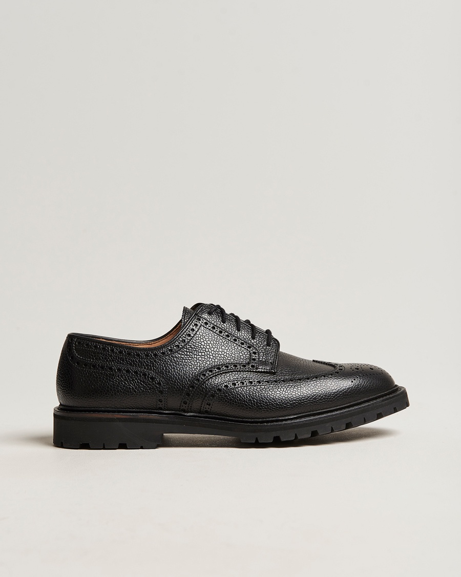 Herre | Crockett & Jones | Crockett & Jones | Pembroke Derbys Scotch Grain Vibram Black Calf
