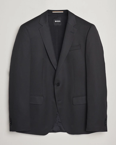 Huge Slim Fit Wool Blazer Black