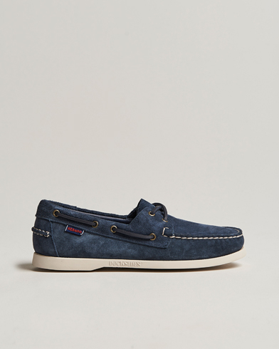 lineair Airco tijdschrift Sebago Docksides Suede Boat Shoe Navy hos CareOfCarl.no