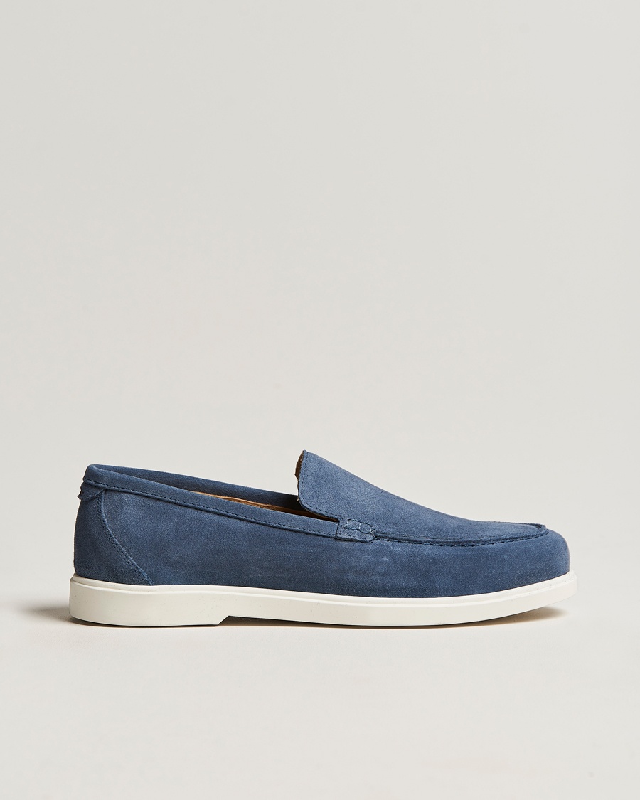 Loake Shoemakers Tuscany Suede Loafer Denim – Blå