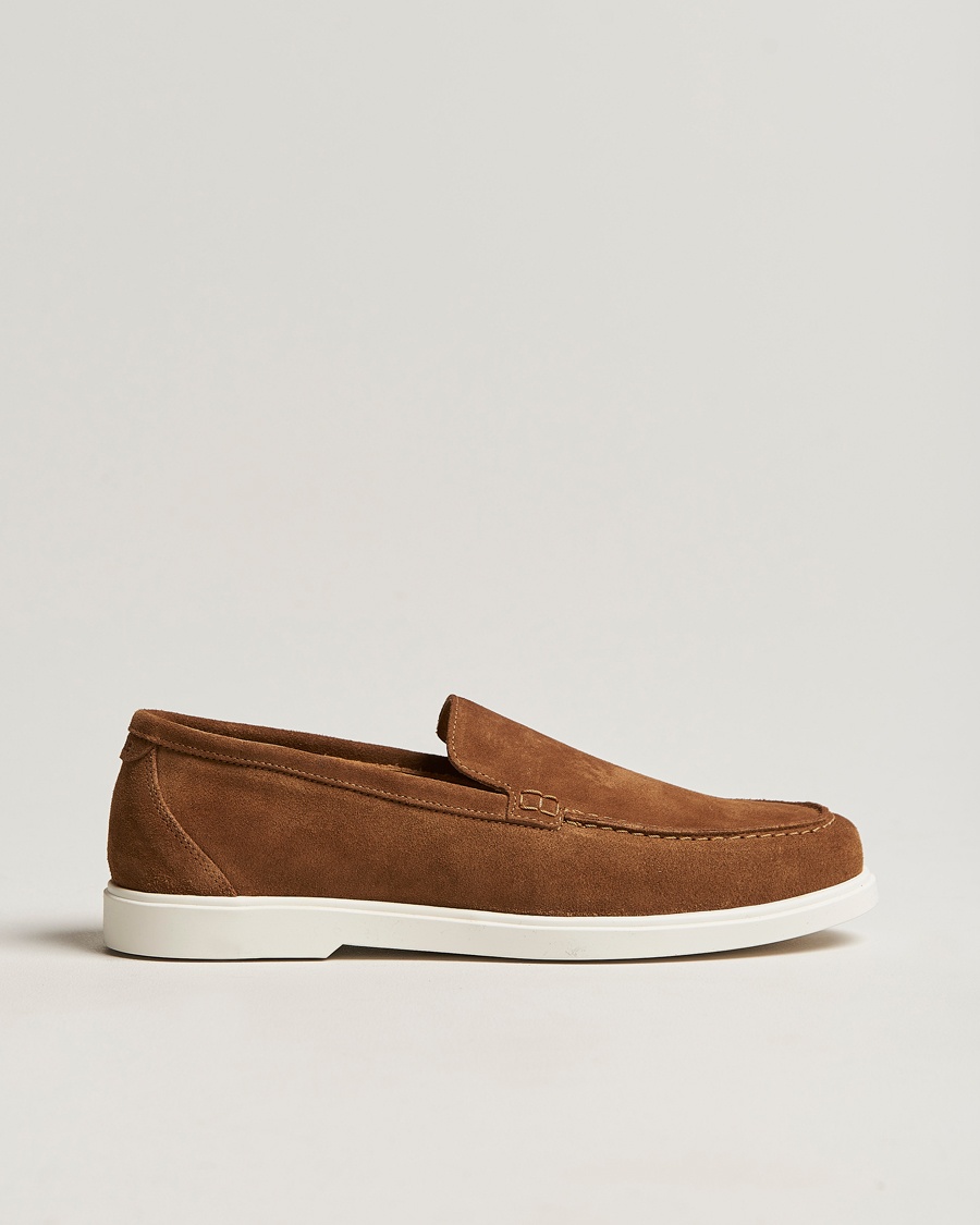 Loake Shoemakers Tuscany Suede Loafer Chestnut – Brun