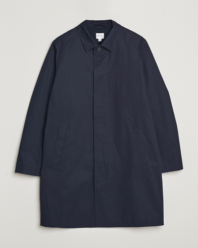  Technical Cotton Mac Coat Navy