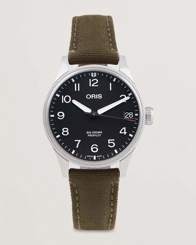 Oris Big Crown Propilot Date 41mm Leather Bracelet Black hos