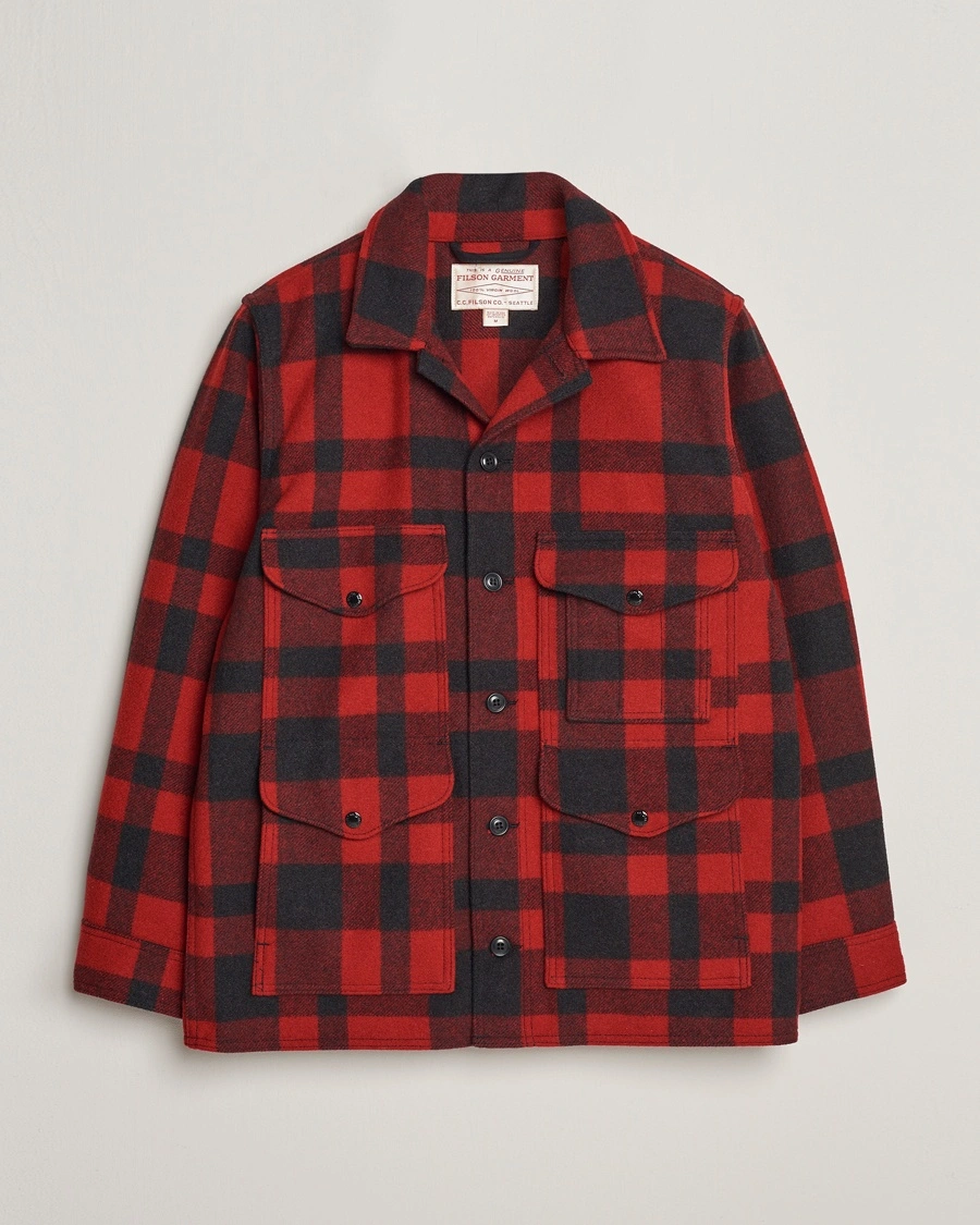 Filson Mackinaw Wool Cruiser Brick Red – Rød