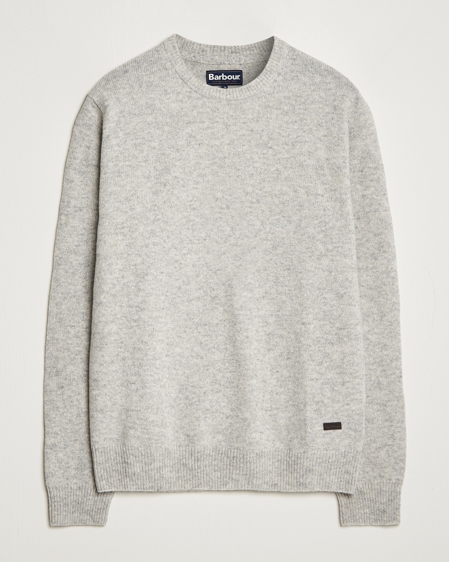 Barbour Lifestyle Patch Crew Light Grey Marl – Grå