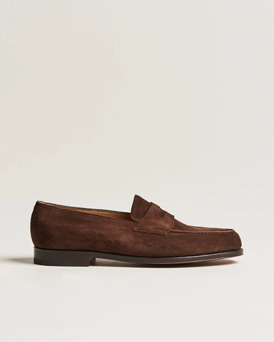  Lopez Penny Loafer Dark Brown Suede