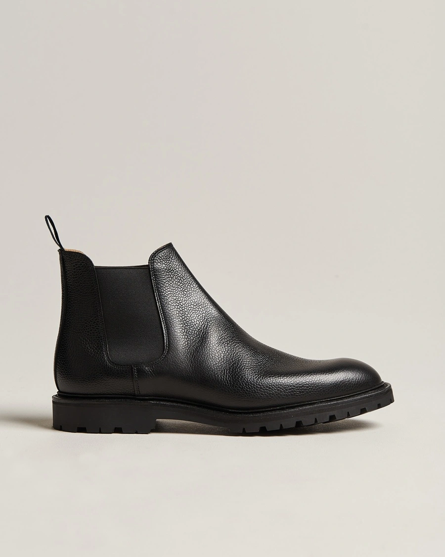 Crockett & Jones Chelsea 11 Black Calf Grained – Svart