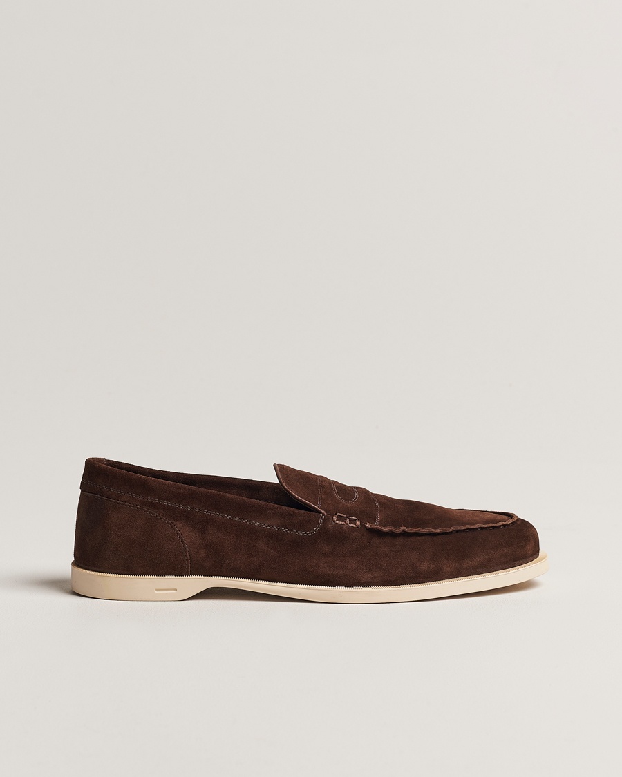 John Lobb Pace Summer Loafer Dark Brown Suede – Brun