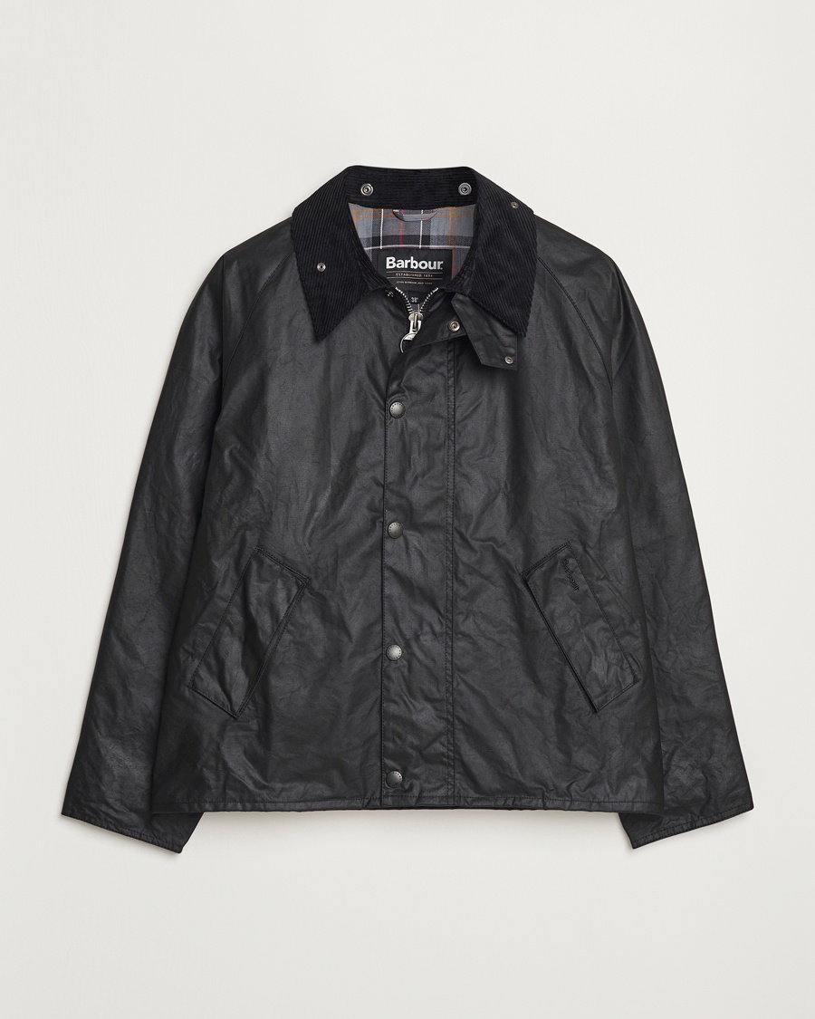 Barbour Heritage Transport Wax Jacket Black – Svart