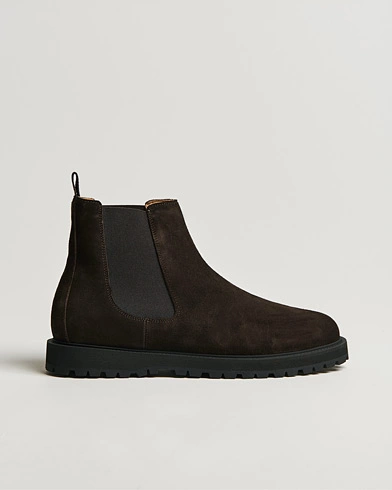  Crest Suede Chelsea Boot Dark Brown