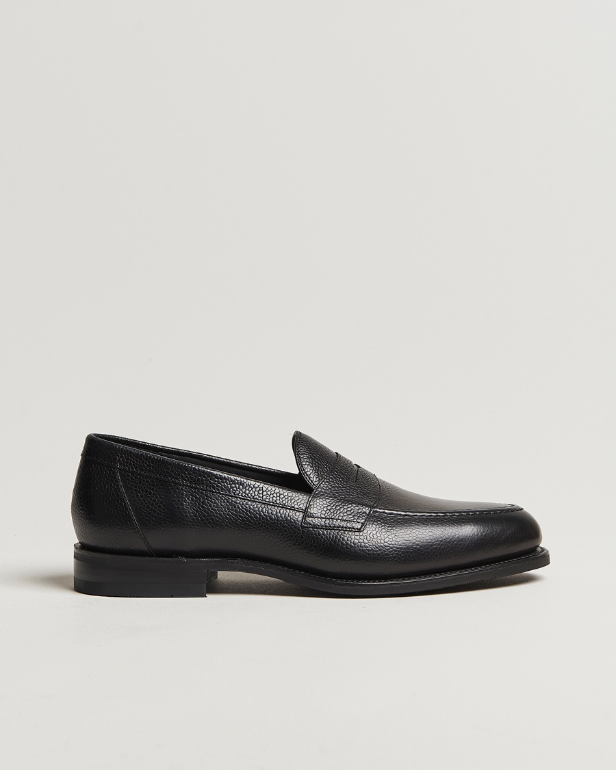 Loake Shoemakers Imperial Grained Penny Loafer Black – Svart