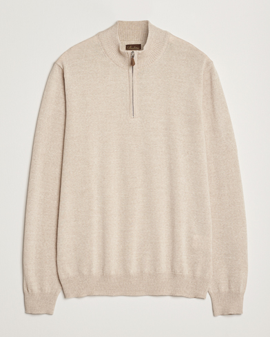  Merino Half Zip Beige