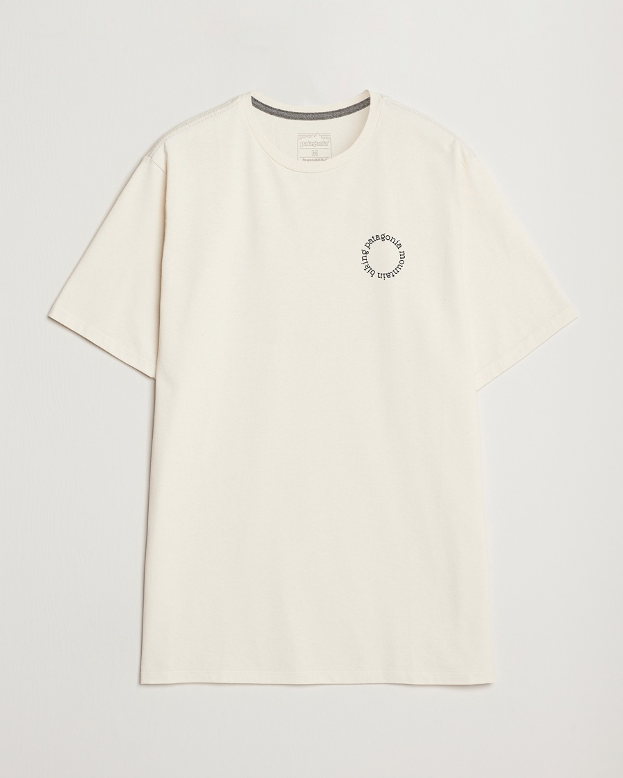 Herre | T-Shirts | Patagonia | Spoke Stencil Responsibili T-Shirt Birch White