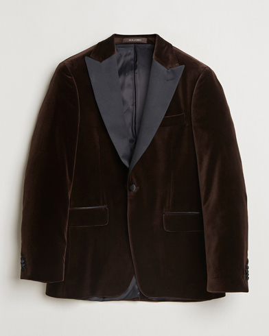  Frampton Velvet Tuxedo Blazer Brown