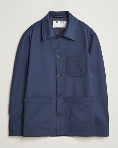 Filippa K Work Shirt Jacket Dusk Blue