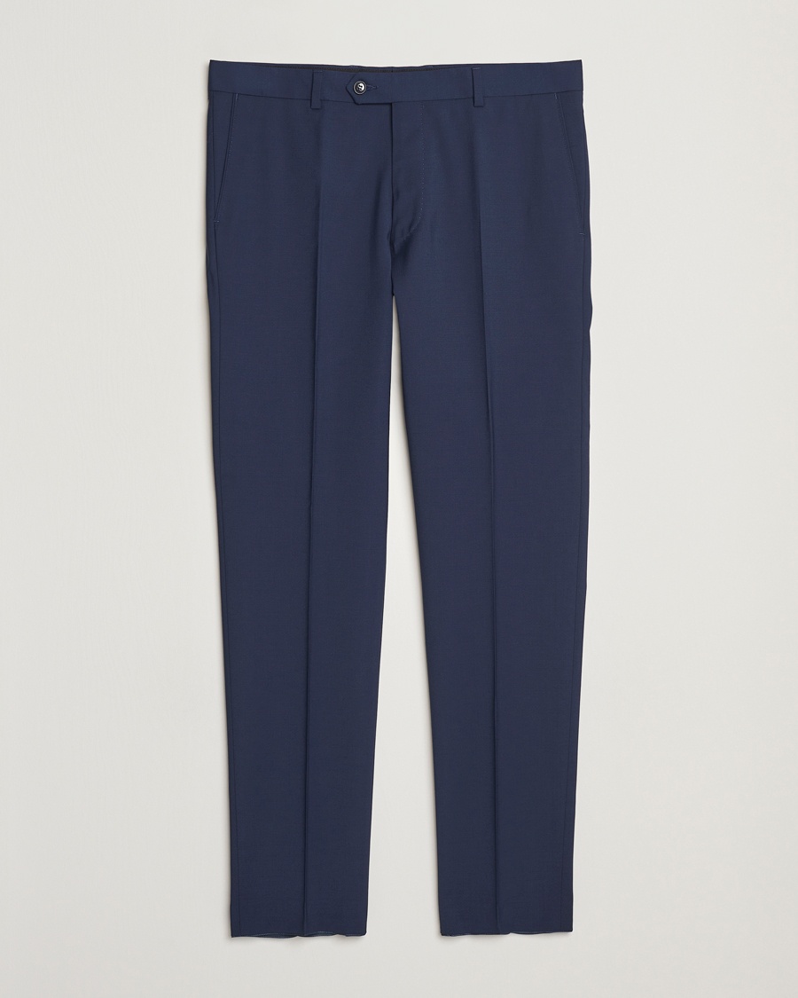 Herre | | Oscar Jacobson | Denz Wool Blend Trousers Navy