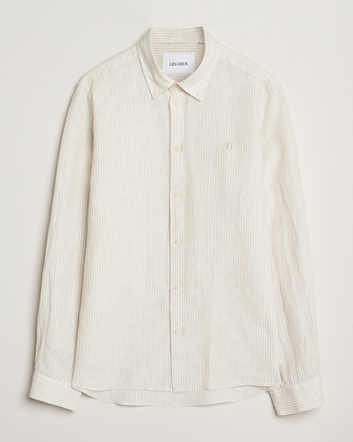  Kristian Linen Shirt Ivory/Walnut