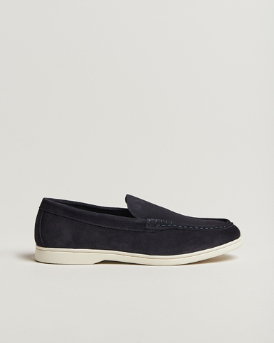 Charles Tyrwhitt Suede Slip On Loafers Navy – Blå