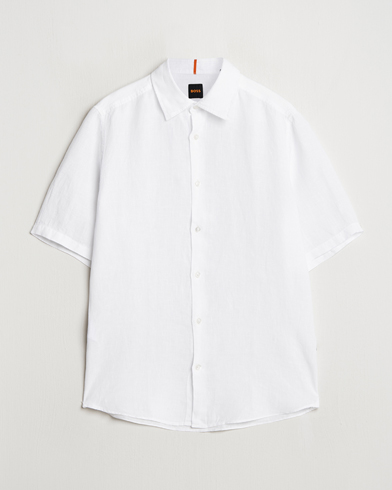  Rash Linen Short Sleeve Shirt White