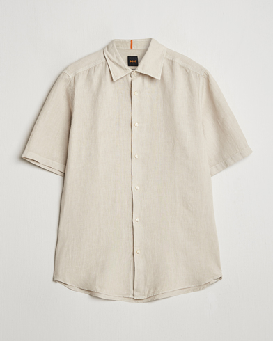  Rash Linen Short Sleeve Shirt Light Beige