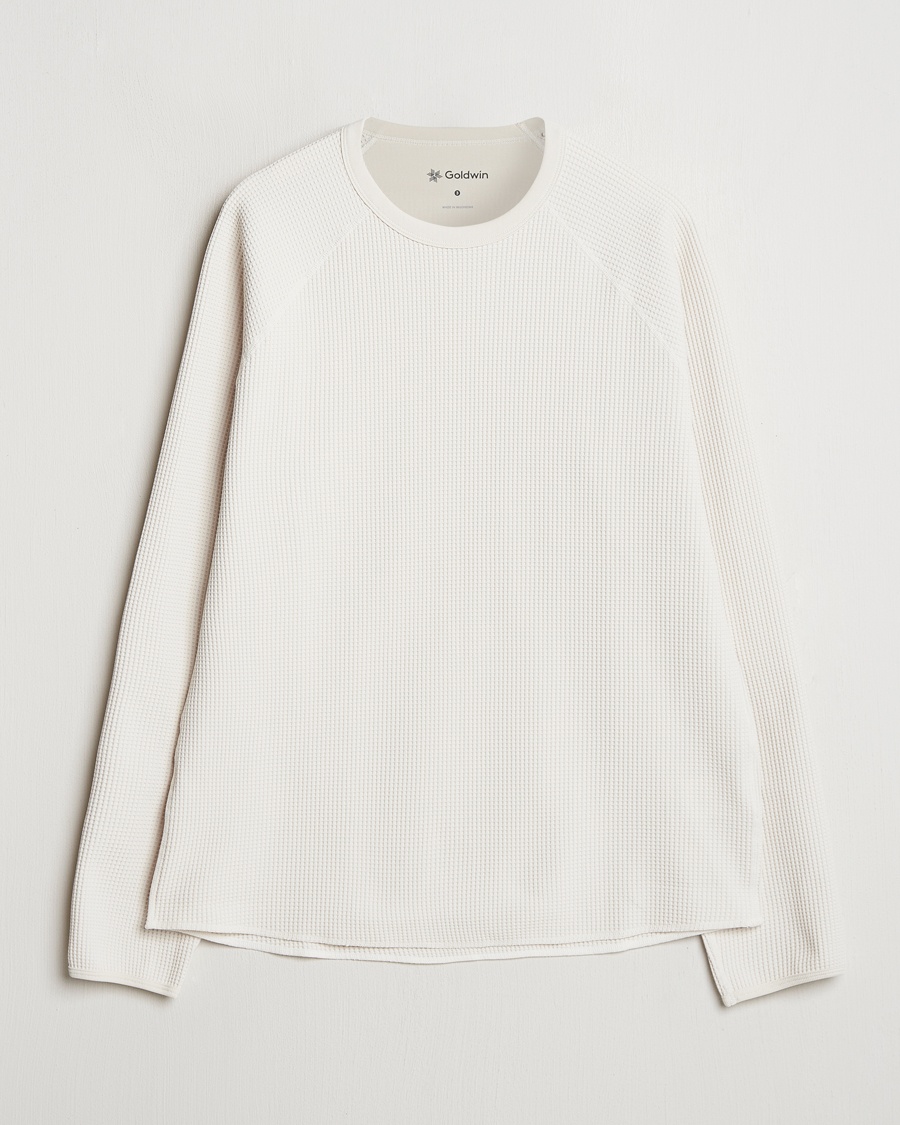 Herre | T-Shirts | Goldwin | WF Light Long Sleeve T-Shirt Ivory