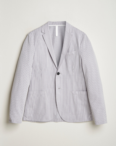  Coolmax Striped Seersucker Blazer Grey/White