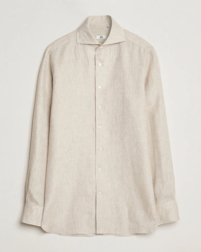  Cut Away Linen Shirt Oatmeal