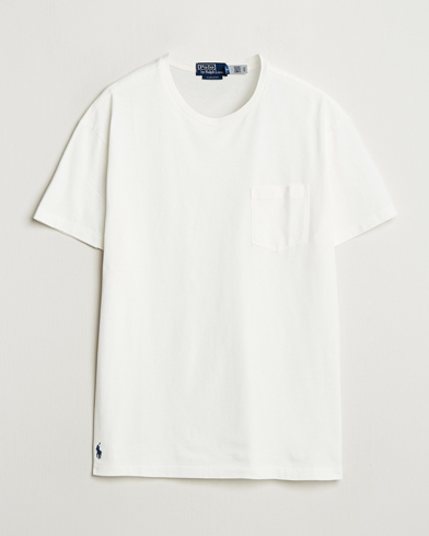 Polo Ralph Lauren Washed Classic Fit Pocket Tee Deckwash White – Hvit
