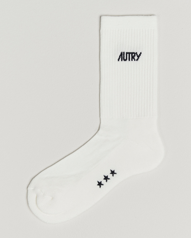 Autry Logo Socks White – Hvit