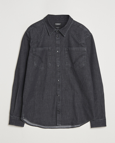 Dondup Pocket Denim Shirt Washed Black – Svart