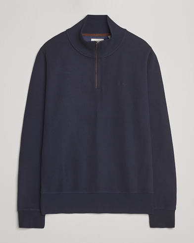 Gant Sacker Rib Half Zip Evening Blue – Blå