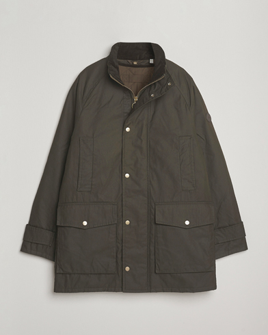 GANT Double Decker Waxed Jacket Dark Sage – Grønn
