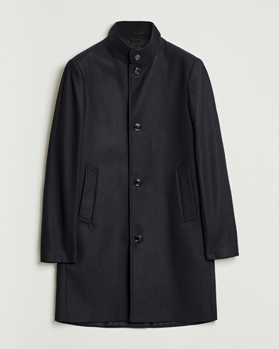 J.Lindeberg Jesse Stand Up Wool Melton Coat Black – Svart