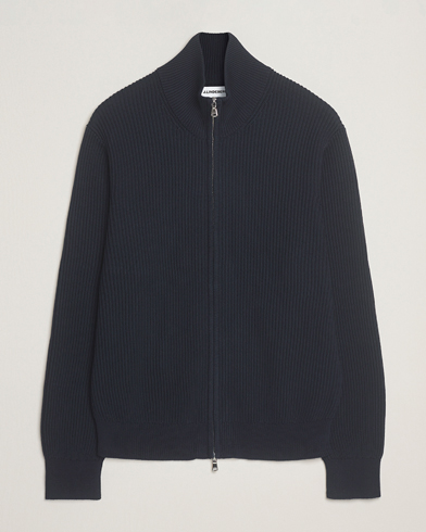 J.Lindeberg Alexis Cotton Full Zip Navy – Blå