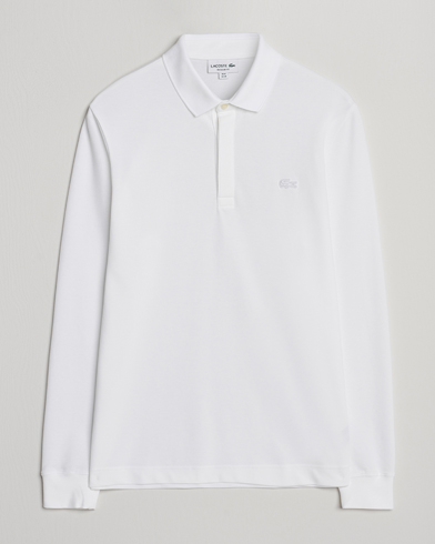 Lacoste Paris Long Sleeve Polo Piké White – Hvit