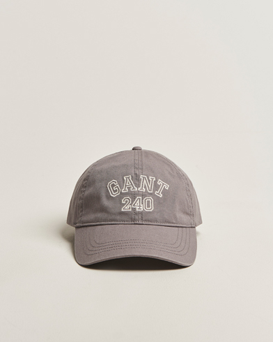 GANT 240 Mulberry Street Washed Canvas Cap Steel Grey – Grå