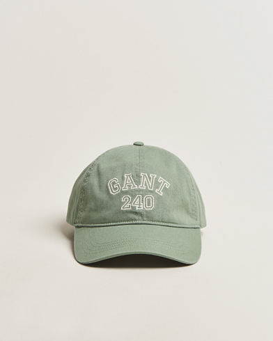 GANT 240 Mulberry Street Washed Canvas Cap Forest Green – Grønn
