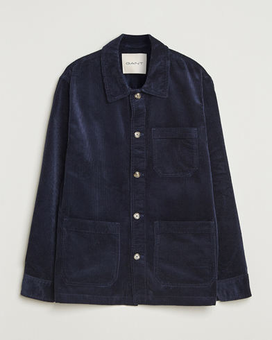 GANT Regular Fit Corduroy Overshirt Evening Blue – Blå