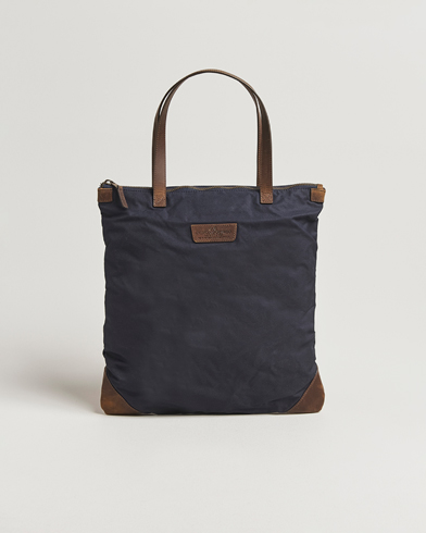 GANT Waxed Cotton Tote Bag Evening Blue – Blå