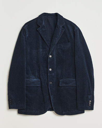 Aspesi Corduroy Blazer Navy – Blå