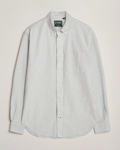 Gitman Vintage Brushed Oxford Button Down Shirt Blue Stripe – Blå