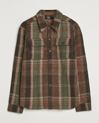 RRL Matlock Cashmere Shirt Jacket Olive – Brun