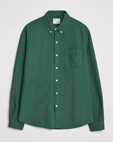 Colorful Standard Classic Organic Oxford Button Down Shirt Emerald Green – Grønn