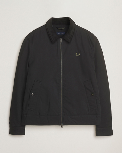 Fred Perry Cotton Light Padded Harrington Jacket Black – Svart